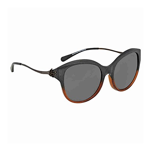 Black Amber Glitter Gradient / Dark Grey Solid