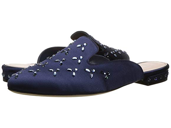 Navy Satin/Crystals