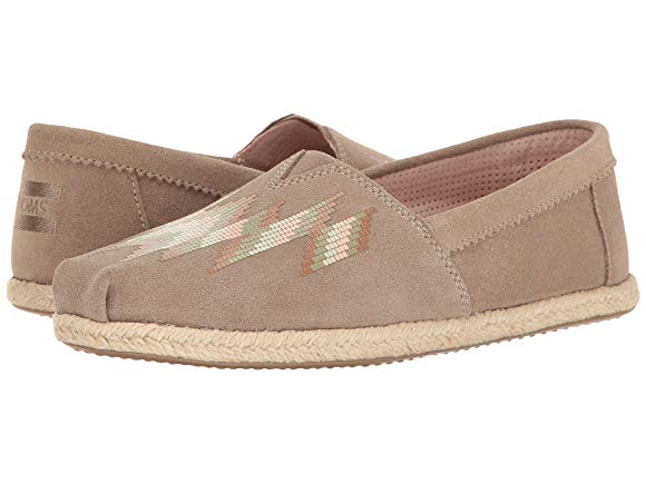 Desert Taupe Suede Zigzag Print