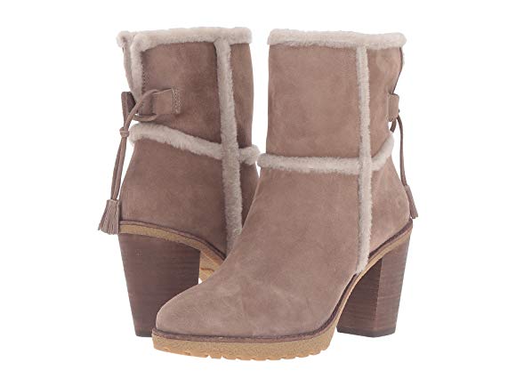 Taupe Water Resistant Suede/Shearling