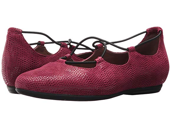Burgundy Printed Suede