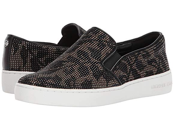 Black Kid Suede/Leaf Hot Fix
