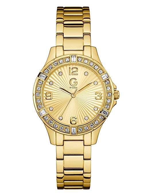 g by guess women's gold-tone glitz watch盖尔斯女式自动机械