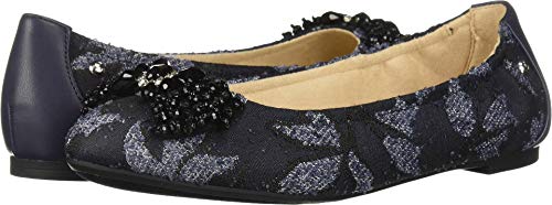 Navy Multi Marled Floral Jacquard