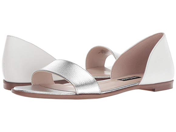 White/Silver Leather