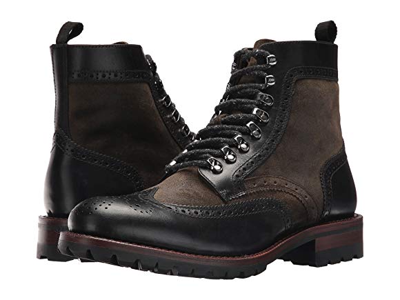 Black Multi Waterproof Smooth Pull Up/Waxed Suede