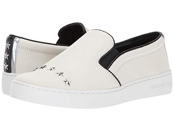 Optic White/Silver Tumbled Leather/Mirror Metallic/Star Stud