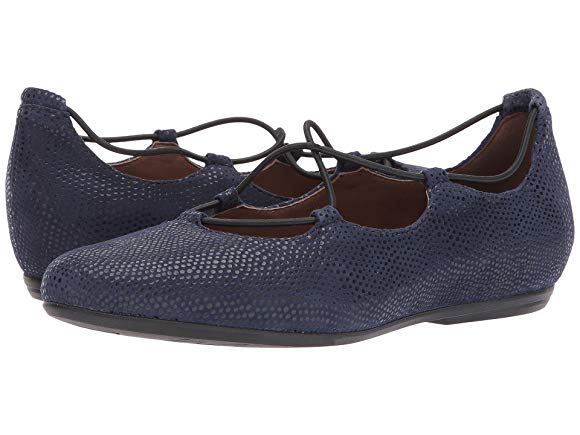 Navy Printed Suede