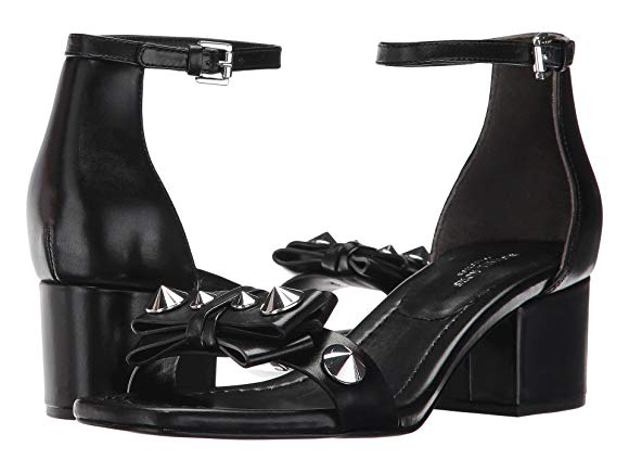 Black Smooth Calf/Cone Studs