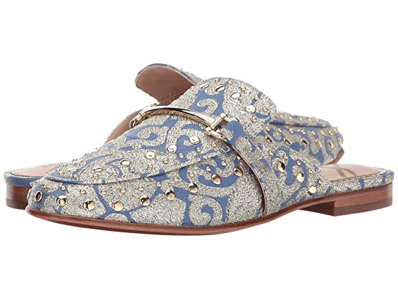Blue Multi Baroque Metallic Jacquard