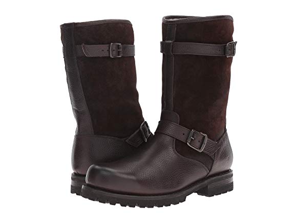 Dark Brown WP Waxed Pebbled Leather/Oiled Suede