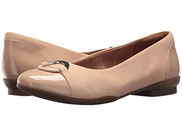 Nude Nubuck/ Nude Patent Leather Combination