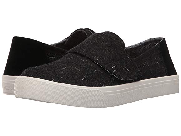Black Dotted Wool/Suede