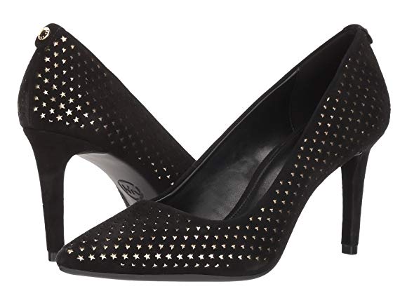 Black Kid Suede Star Perf/Mirror Metallic