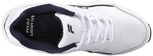 White/Fila Navy/Metallic Silver