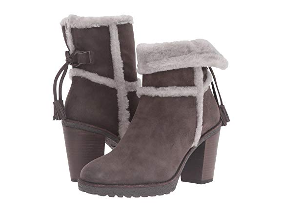 Smoke Water Resistant Suede/Shearling