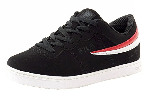 Black, White, Fila Red