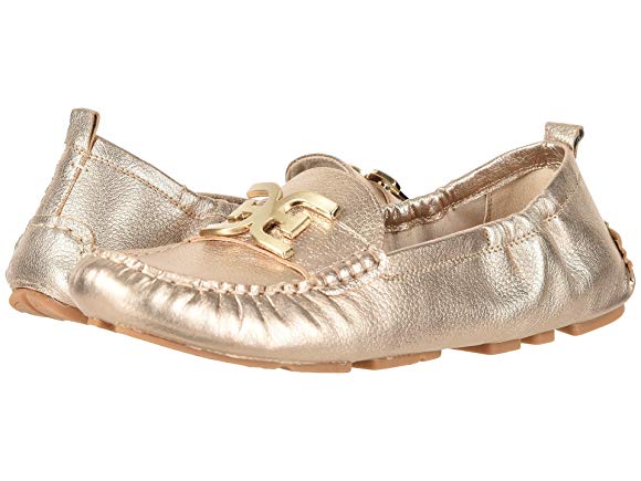 Dark Molten Gold Tumbled Opal Metallic Leather
