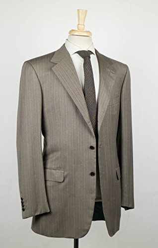 brioni 布里奥尼男装西装西服正装外套senato brown striped wool 3