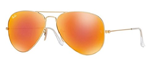 Matte Gold/Crystal Brown Mirror Orange