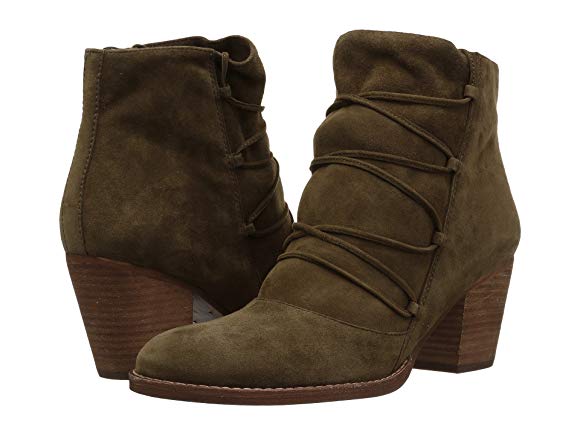 Deep Moss Kid Suede Leather