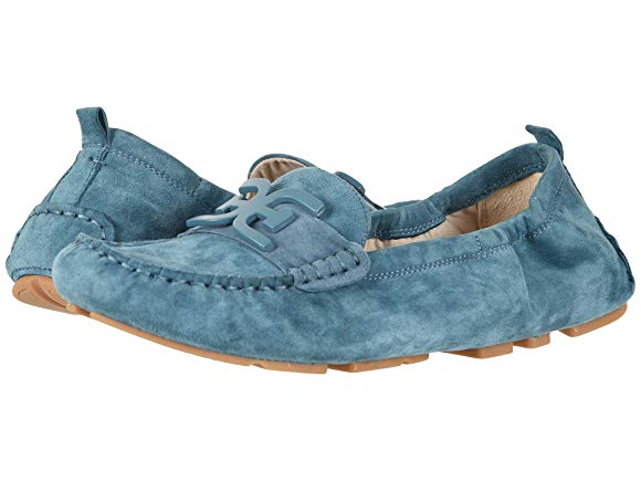 Denim Blue Kid Suede Leather