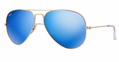 Frame: Matte Gold / Lens: Blue Mirror