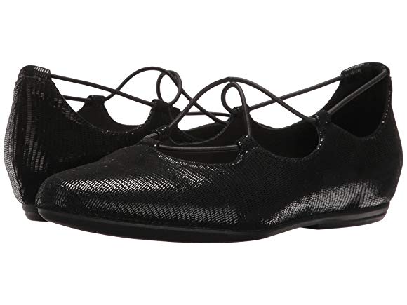 Black Printed Suede