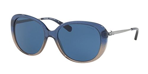 Denim Taupe Glitter Gradient / Dark Blue Solid