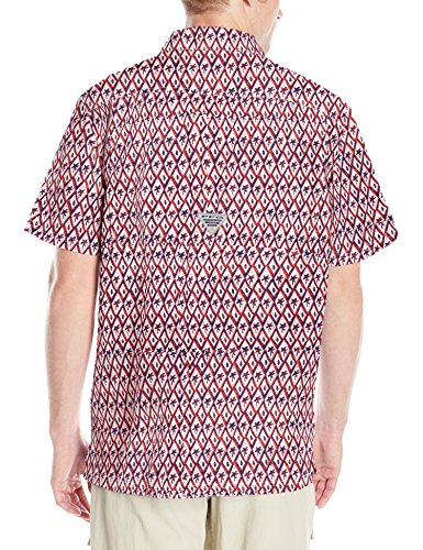 Sunset Red Diamond Palms Print