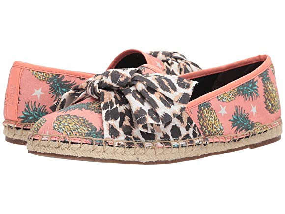 Peach Multi/Leopard Pineapple Stars/Leopard Canvas