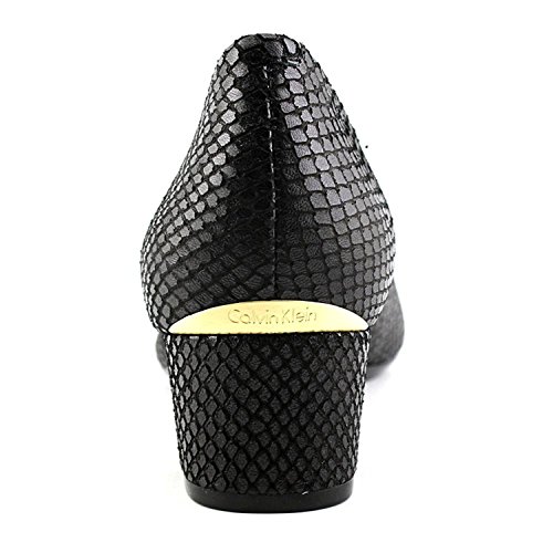 Black Snake Print Leather