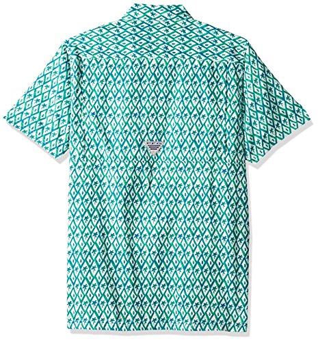 Vivid Blue Diamond Palms Print