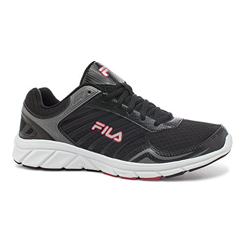 Black/Metallic Silver/Fila Red