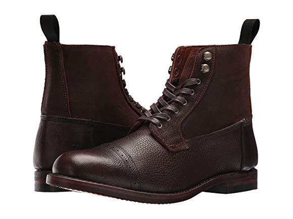Brown Multi Waxed Pebble Leather/Suede