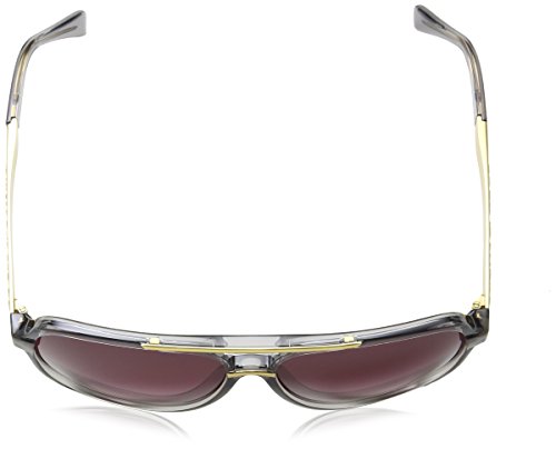 Gray Transparent/Gold Frame/Burgundy Gradient Lens