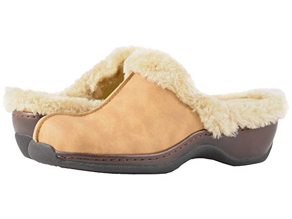 Chestnut/Natural Soft Nubuck PU/Faux Fur