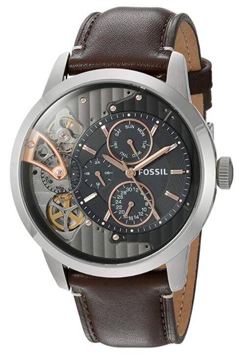 fossil 化石男式防水自动机械手表mens me1163 townsman twist multi