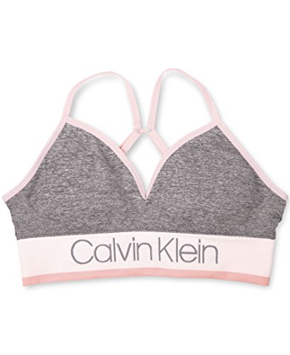 Ck Girls Stripe Logo Bra White
