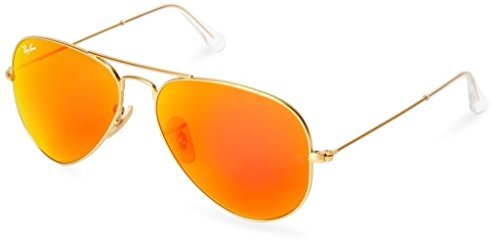 Matte Gold/Crystal Brown Mirror Orange