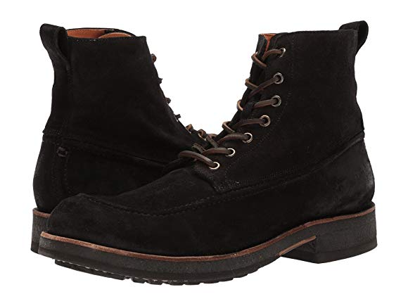 Black Washed Waxed Suede