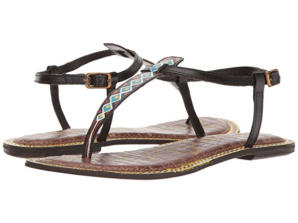 Black Painted Tribal Diamond Leather