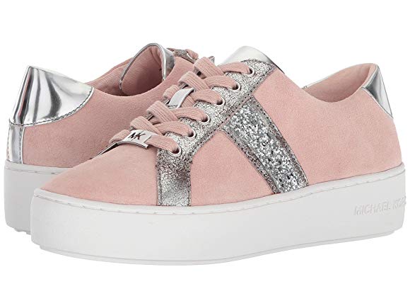 Soft Pink Sport Suede/Antique Tumbled Metallic/Chunky Glitter